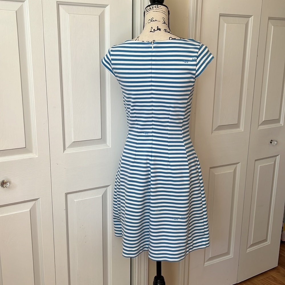 Lilly Pulitzer Briella Blue White Stripe Ponte Dress Sm - Picture 6 of 12